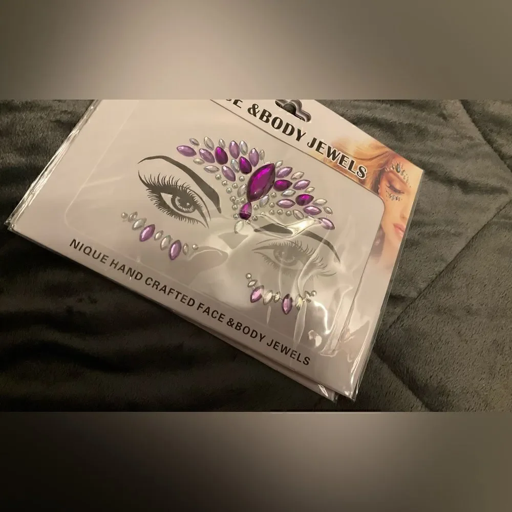 Gemstone Face & Body Jewels. TWO packs